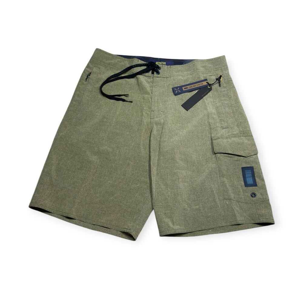 Depactus Long Range Board Shorts Size 32 Dark Green Surf Beach BNWT